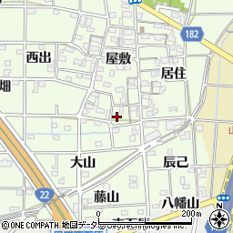 愛知県一宮市更屋敷屋敷1107-4周辺の地図