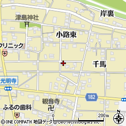 愛知県一宮市光明寺小路東125周辺の地図