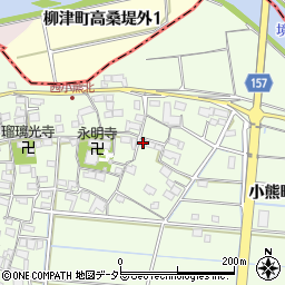 岐阜県羽島市小熊町西小熊1380周辺の地図