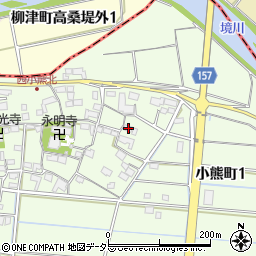 岐阜県羽島市小熊町西小熊1383周辺の地図