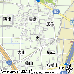 愛知県一宮市更屋敷屋敷1108周辺の地図