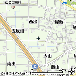 愛知県一宮市更屋敷西出51-5周辺の地図