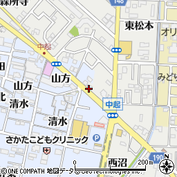 愛知県一宮市北方町中島（往還北）周辺の地図