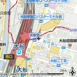 吉野家大船笠間口店周辺の地図