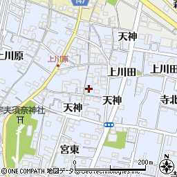 愛知県一宮市木曽川町里小牧天神東周辺の地図