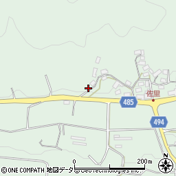 京都府綾部市上八田町佐里周辺の地図