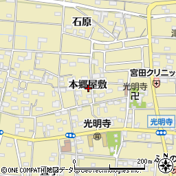愛知県一宮市光明寺本郷屋敷周辺の地図