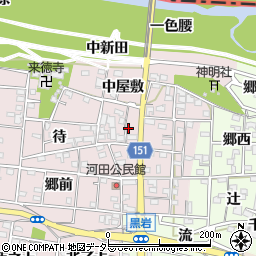 愛知県一宮市浅井町河田宮前327周辺の地図