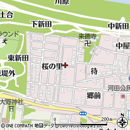 愛知県一宮市浅井町河田郷西周辺の地図