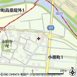 岐阜県羽島市小熊町西小熊1400周辺の地図