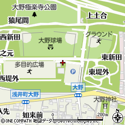 愛知県一宮市浅井町大野小屋裏周辺の地図