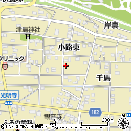 愛知県一宮市光明寺小路東78周辺の地図