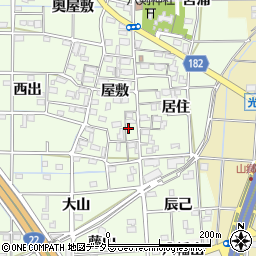 愛知県一宮市更屋敷屋敷1104周辺の地図