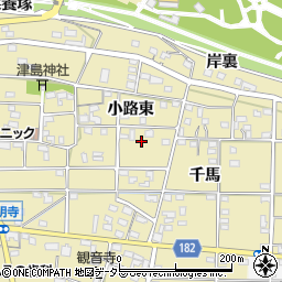 愛知県一宮市光明寺小路東84周辺の地図
