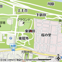愛知県一宮市浅井町大野東新田周辺の地図