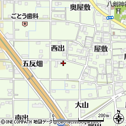 愛知県一宮市更屋敷西出45周辺の地図