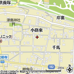 愛知県一宮市光明寺小路東75周辺の地図