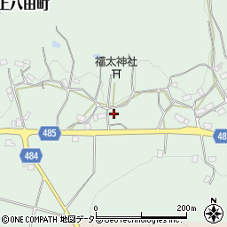 京都府綾部市上八田町八田前周辺の地図