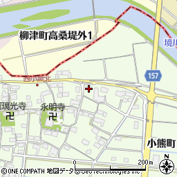 岐阜県羽島市小熊町西小熊1417-2周辺の地図