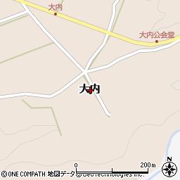 鳥取県西伯郡伯耆町大内周辺の地図