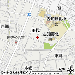 愛知県江南市勝佐町田代周辺の地図