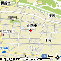 愛知県一宮市光明寺小路東73周辺の地図