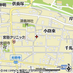 愛知県一宮市光明寺小路東55周辺の地図