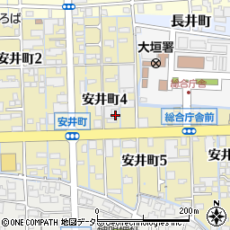 岐阜県大垣市安井町4丁目20周辺の地図