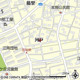 愛知県江南市村久野町河戸周辺の地図