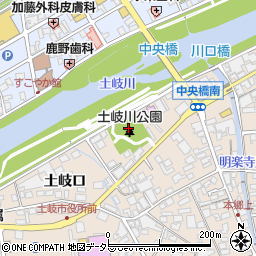 土岐川公園周辺の地図