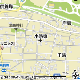 愛知県一宮市光明寺小路東43周辺の地図