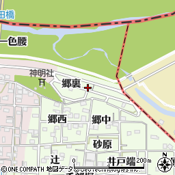 愛知県一宮市浅井町黒岩（郷裏）周辺の地図