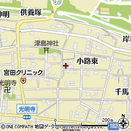 愛知県一宮市光明寺小路東26周辺の地図