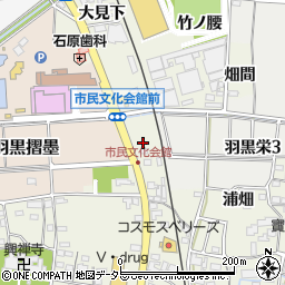 愛知県犬山市羽黒（長田）周辺の地図