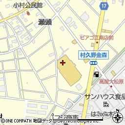愛知県江南市村久野町（瀬頭）周辺の地図