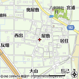 愛知県一宮市更屋敷屋敷1101周辺の地図