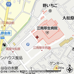 ミニストップ江南厚生病院店周辺の地図