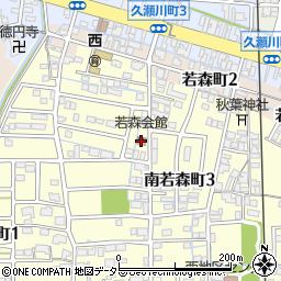 大垣市役所　若森会館周辺の地図