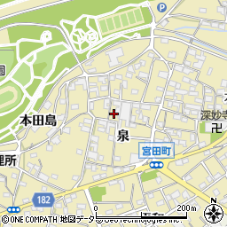 愛知県江南市宮田町泉128周辺の地図