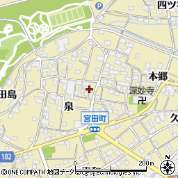 愛知県江南市宮田町泉138周辺の地図