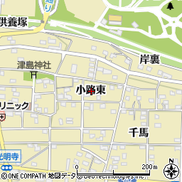 愛知県一宮市光明寺小路東周辺の地図