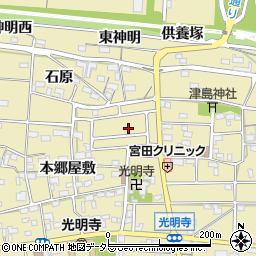 愛知県一宮市光明寺石原1-8周辺の地図