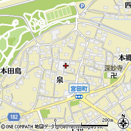愛知県江南市宮田町泉132周辺の地図
