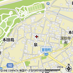 愛知県江南市宮田町泉131周辺の地図