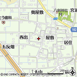 愛知県一宮市更屋敷屋敷1058周辺の地図