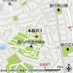 神奈川県藤沢市本藤沢周辺の地図