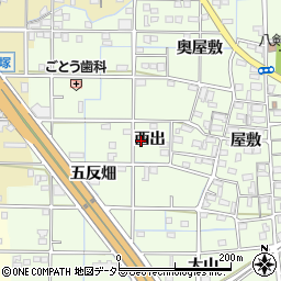 愛知県一宮市更屋敷西出21周辺の地図