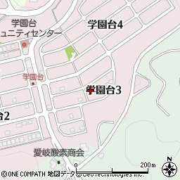 岐阜県瑞浪市学園台3丁目周辺の地図