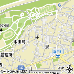 愛知県江南市宮田町泉119周辺の地図