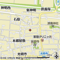 愛知県一宮市光明寺石原1周辺の地図